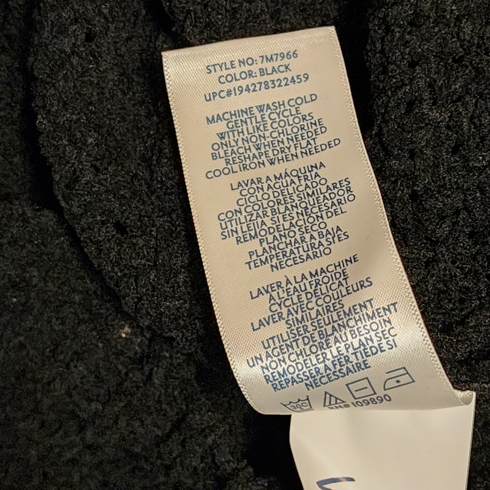 Seven7 Black Chenille Cowl Neck Sweater - Picture 12 of 14